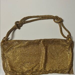 Elegant Gold Mesh Evening Bag